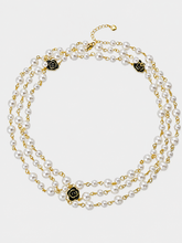 Load image into Gallery viewer, Camellia Pearl Cascade Necklace