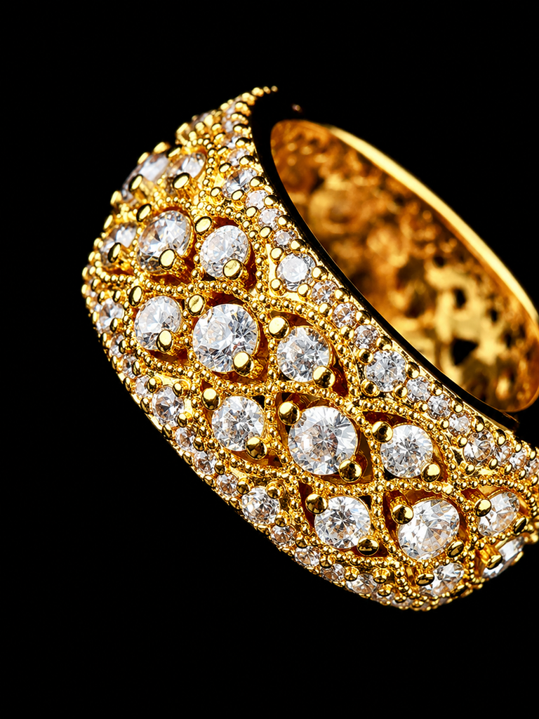 Royal Lace Diamond Statement Ring