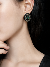 Load image into Gallery viewer, Golden Enamel Glamour Earrings
