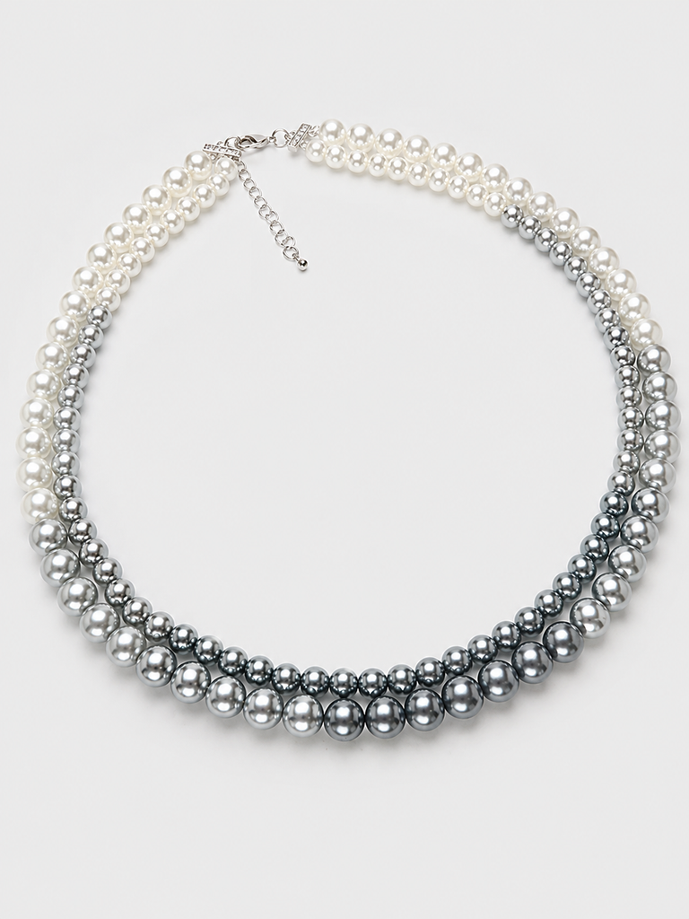 Frosted Layer Pearl Necklace