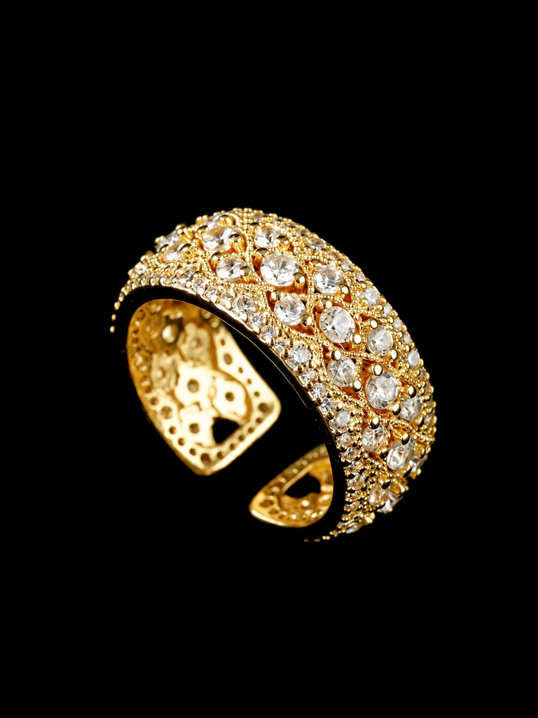 Royal Lace Diamond Statement Ring