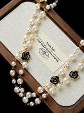 Load image into Gallery viewer, Camellia Pearl Cascade Necklace
